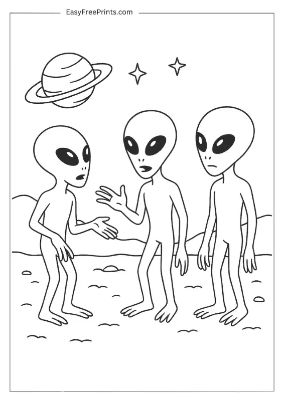 Cool Alien Coloring Pages for All Ages (Free Printables)