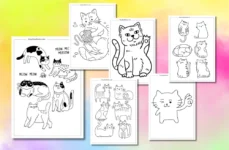 Cat Coloring Pages (Free Printable!)