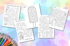 Fun Ice Cream Maze Worksheets for Preschool & Kindergarten