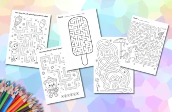 Fun Ice Cream Maze Worksheets for Preschool & Kindergarten