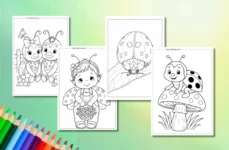 44+ Easy Ladybug Coloring Sheets for Preschool & Kids