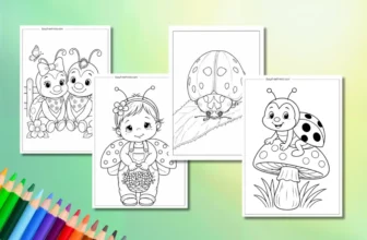 44+ Easy Ladybug Coloring Sheets for Preschool & Kids