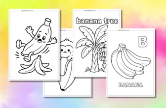 Printable Banana Coloring Pages