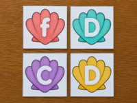 Free Beach Letter & Number Sorting Printable Activity