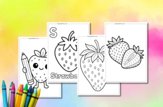 Free Strawberry Coloring Pages