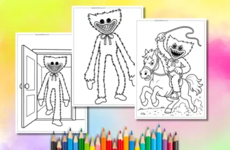 Huggy Wuggy Coloring Pages to Print