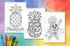 Free Pineapple Coloring Pages (Printable PDFs)