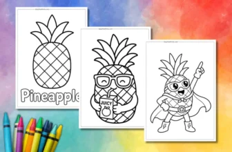 Free Pineapple Coloring Pages (Printable PDFs)