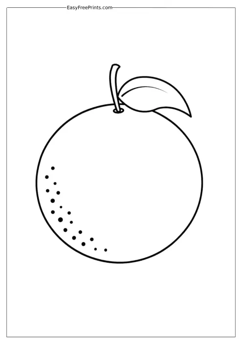 Simple Orange Coloring Page