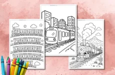 Train Coloring Pages – Free Printable PDFs