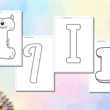Bubble Letter I Printable (Free!)