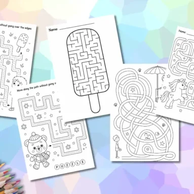 Fun Ice Cream Maze Worksheets for Preschool & Kindergarten