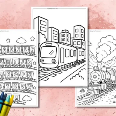 Train Coloring Pages – Free Printable PDFs