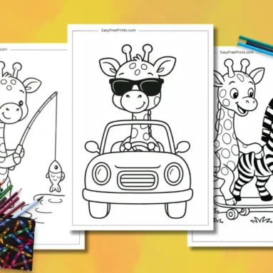 Giraffe Coloring Pages to Print